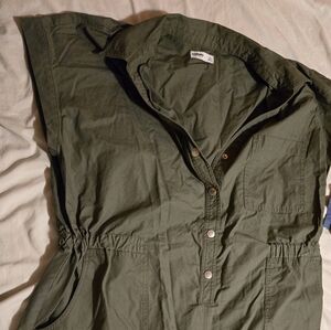 Green Button-Up Dress